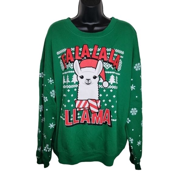 Wound Up Falalala Llama Christmas Holiday sweatshirt XXL - Picture 1 of 6